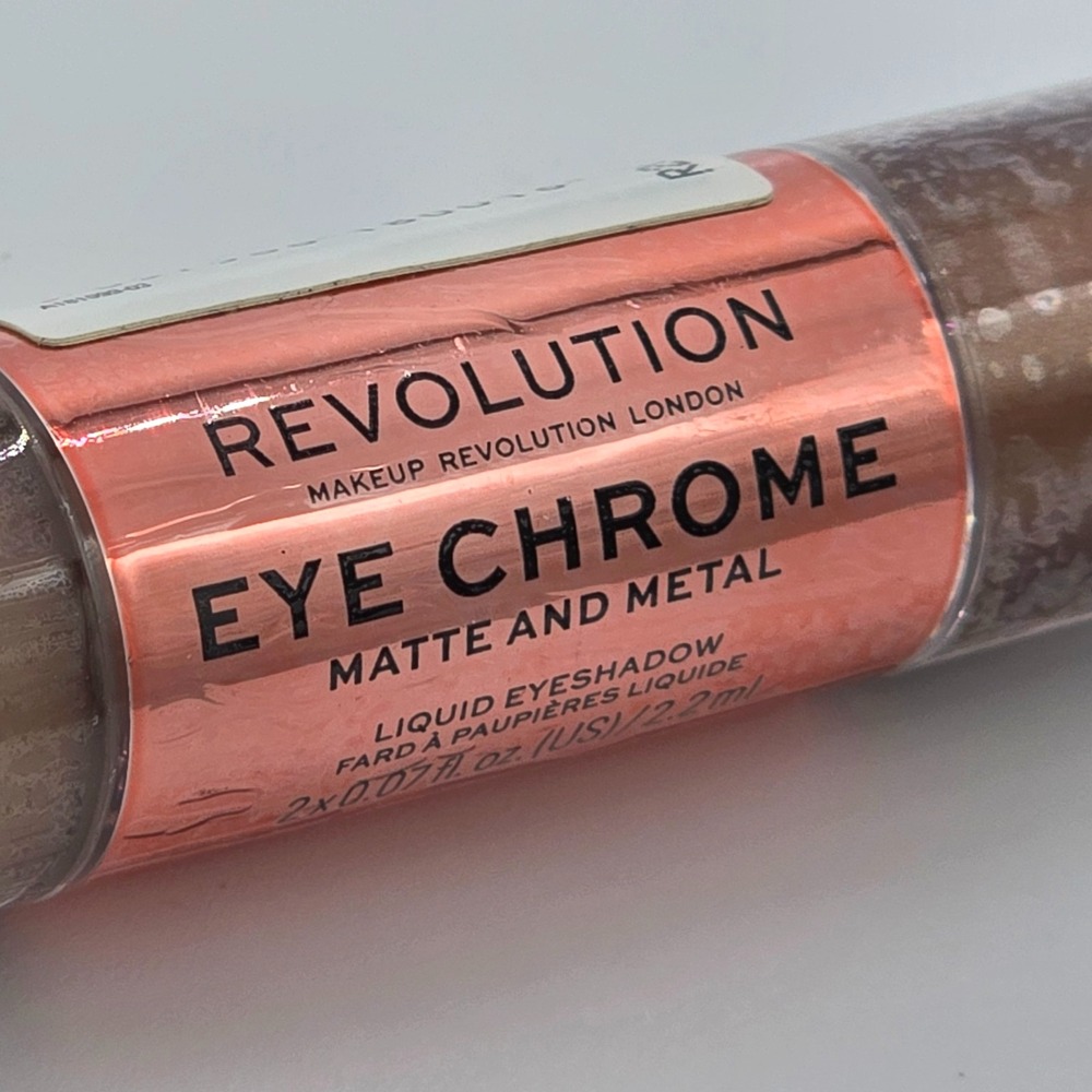 Makeup Revolution Eye Chrome Dream Matte & Metal Liquid Eyeshadow 2x0.07 oz NEW